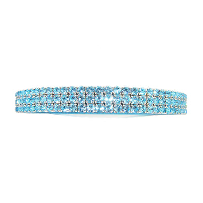 Bling In Aquamarine Crystal Cat Collar | The Kitty Bling Boutique