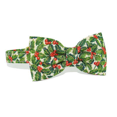 Holly Christmas Luxury Bow Tie Cat Collar