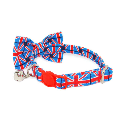 Union Jack Bow Tie Cat Collar