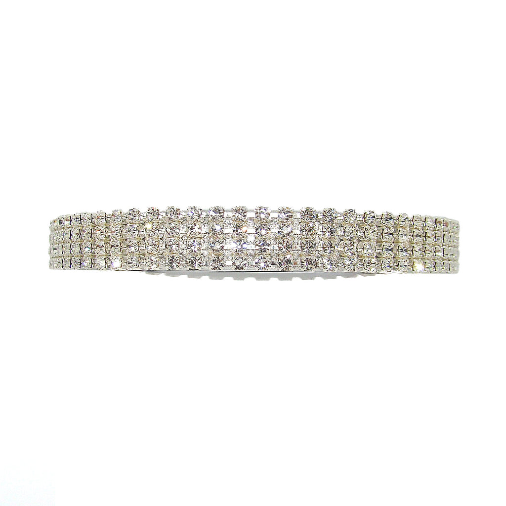 Cat Collar - White with Crystals