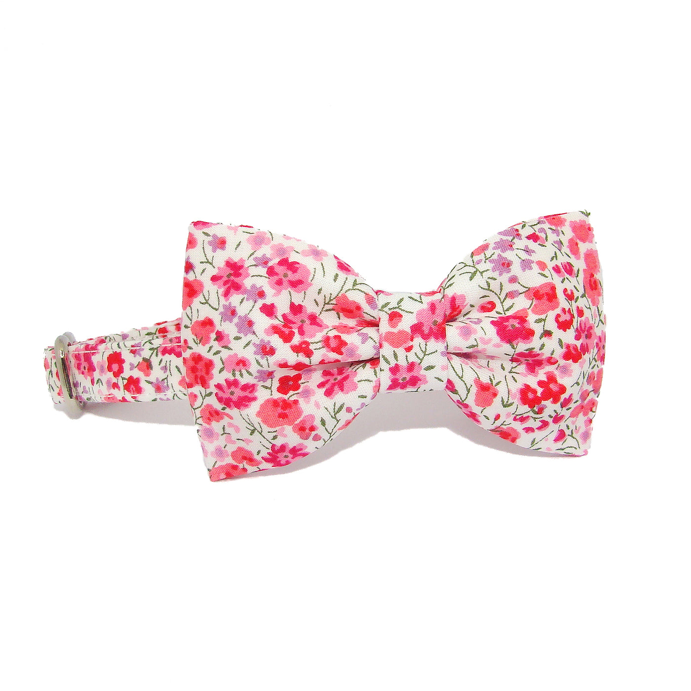 Phoebe Pink Floral Liberty Fabric Bow Tie Cat Collar
