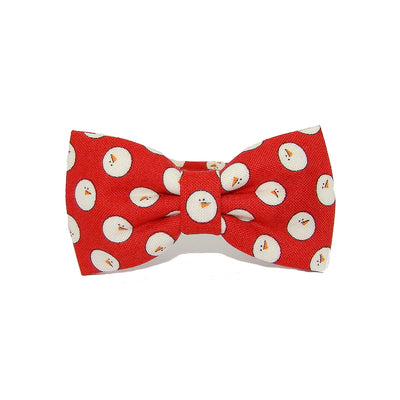 Snowman Christmas Red Luxury Bow Tie Cat Collar