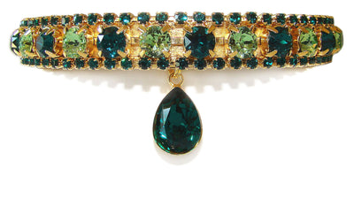 Crystal Elegance Emerald Crystal Cat Collar