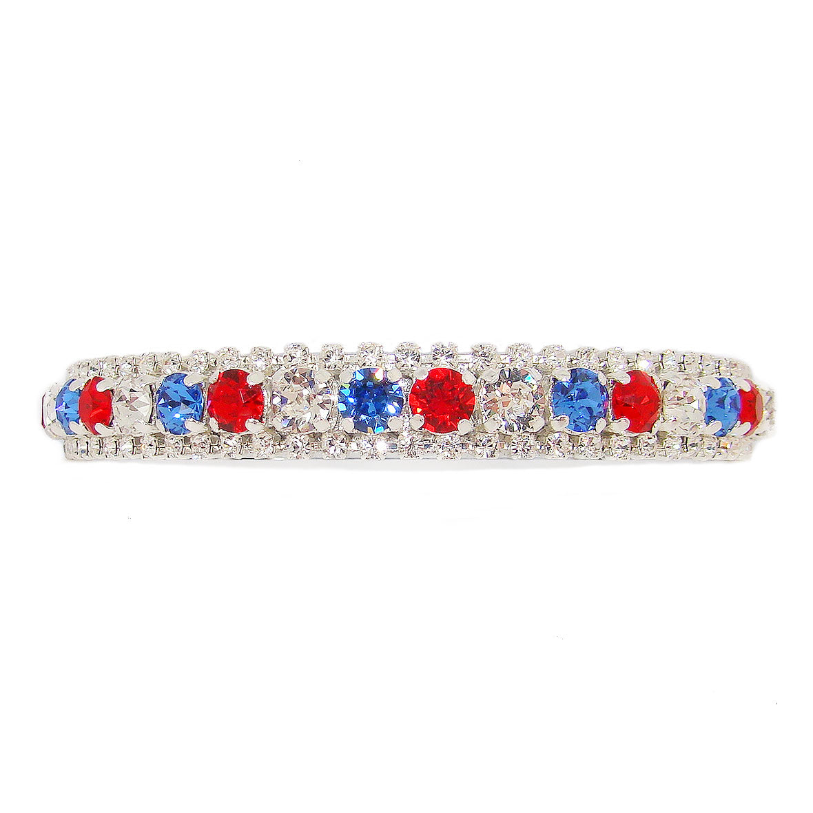Patriotic Red White & Blue Crystal Cat Collar | The Kitty Bling Boutique